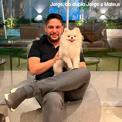 Jorge com filhote Bosniac Poms